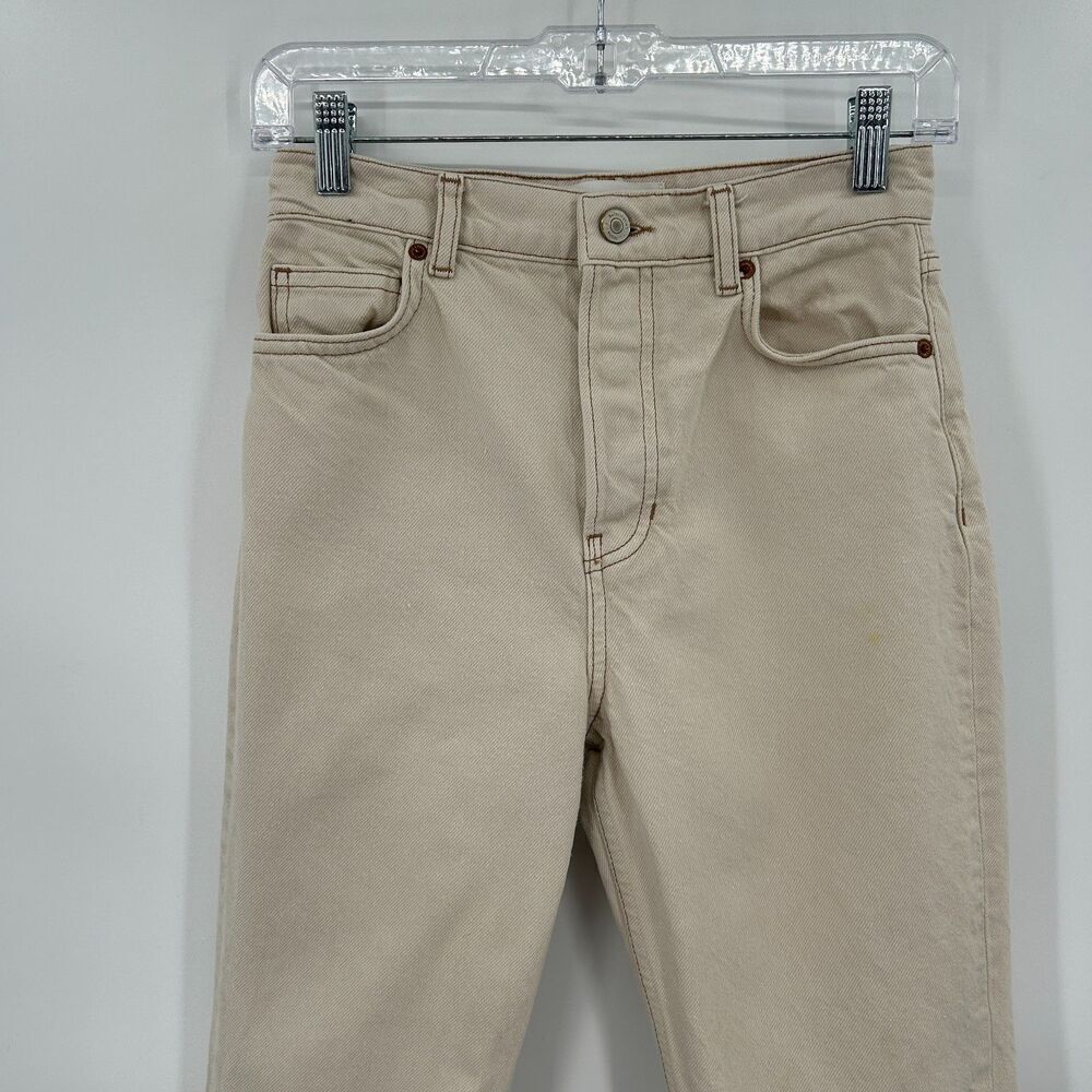 REFORMATION *Flawed* Cynthia High Rise Straight Leg Rigid Denim Jeans Size 25 - Picture 4 of 11